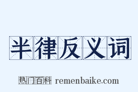 半律反义词是什么意思的图片